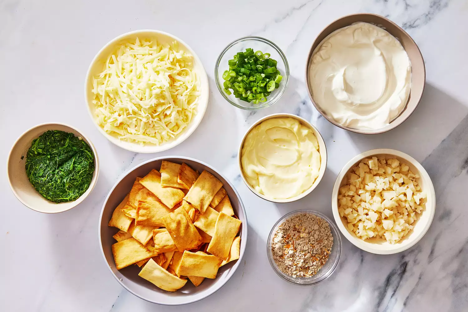 Southern Living Spinach Dip ingredients